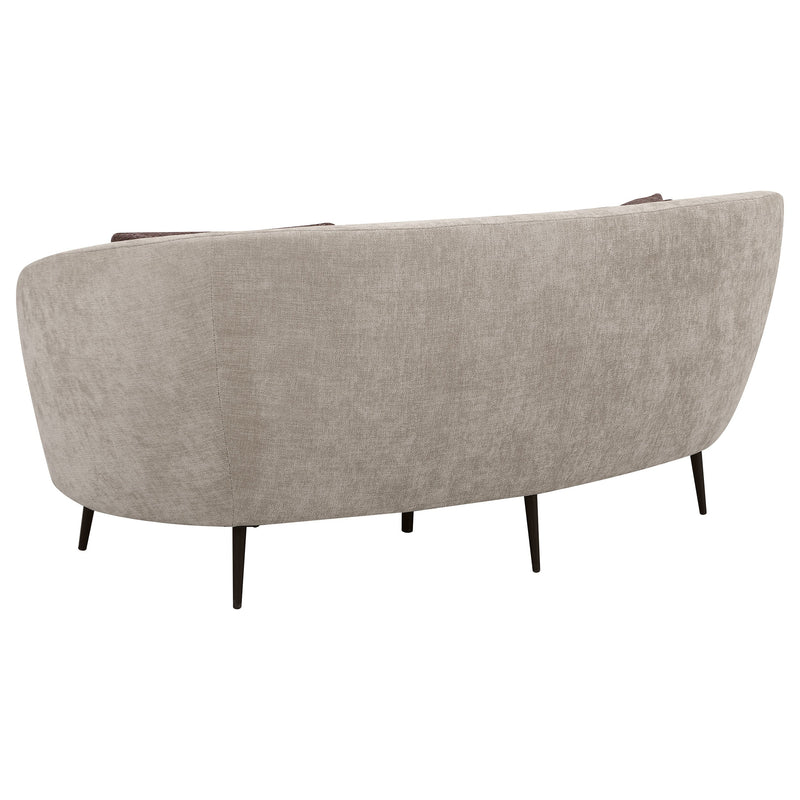 Juego de sofá curvo tapizado Ellorie color beige