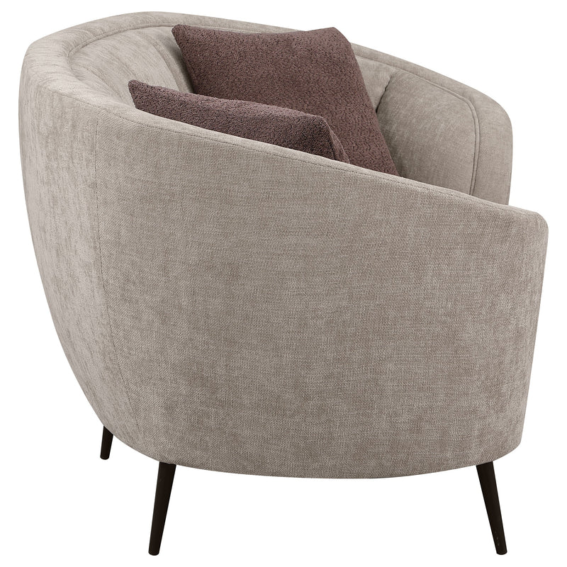 Juego de sofá curvo tapizado Ellorie color beige