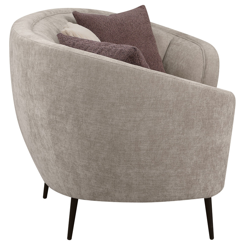 Juego de sofá curvo tapizado Ellorie color beige