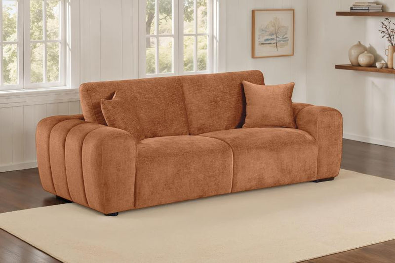 Burnett Chenille Upholstered Wide Arm Sofa