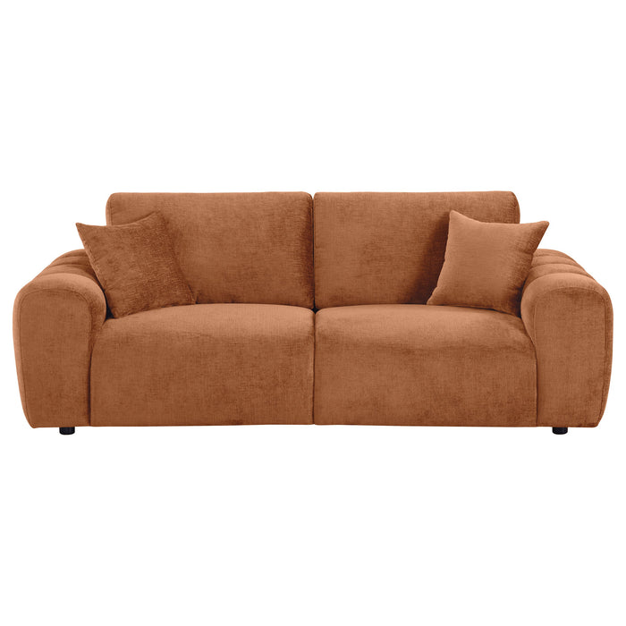 Burnett Chenille Upholstered Wide Arm Sofa