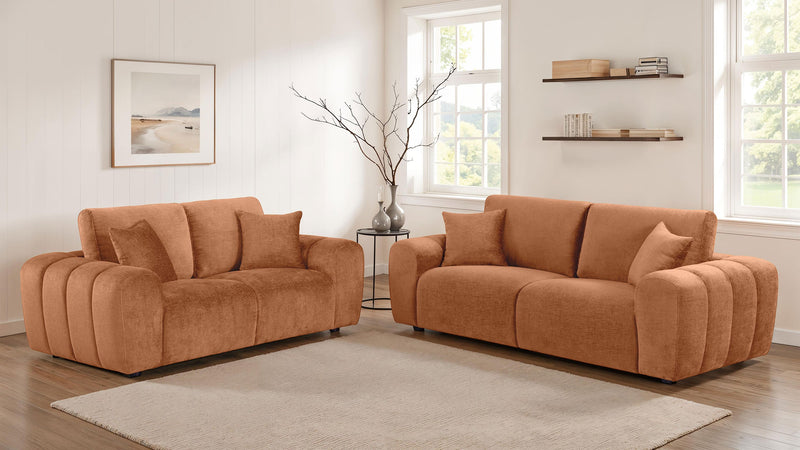 Burnett Chenille Upholstered Wide Arm Sofa
