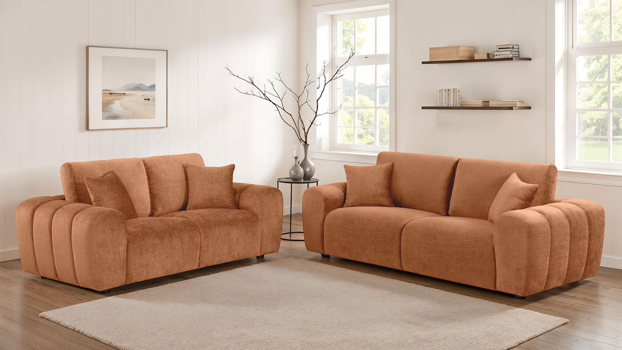 Burnett Chenille Upholstered Wide Arm Sofa
