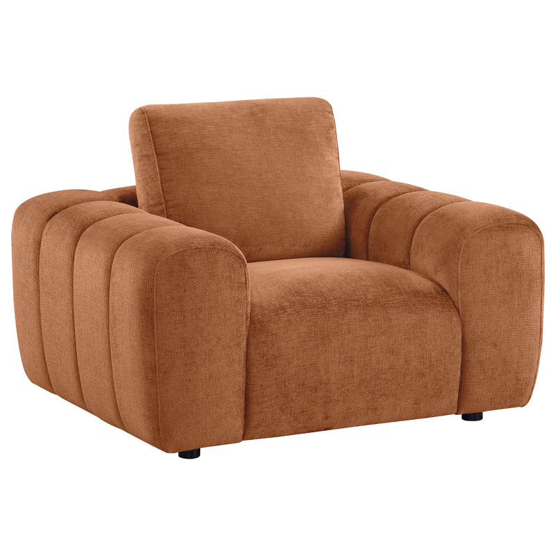 Sillón tapizado en chenilla Burnett
