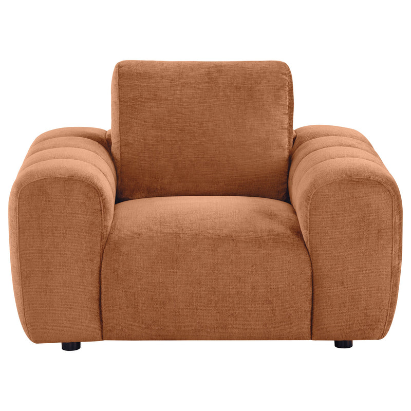 Sillón tapizado en chenilla Burnett