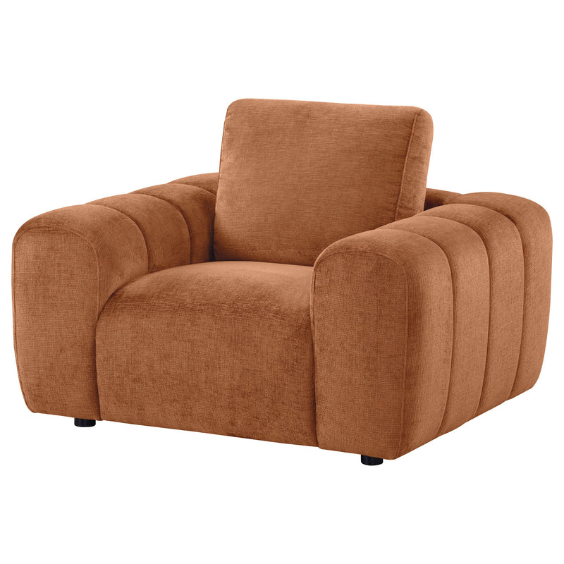 Sillón tapizado en chenilla Burnett