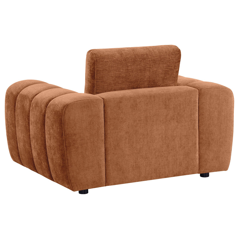 Sillón tapizado en chenilla Burnett