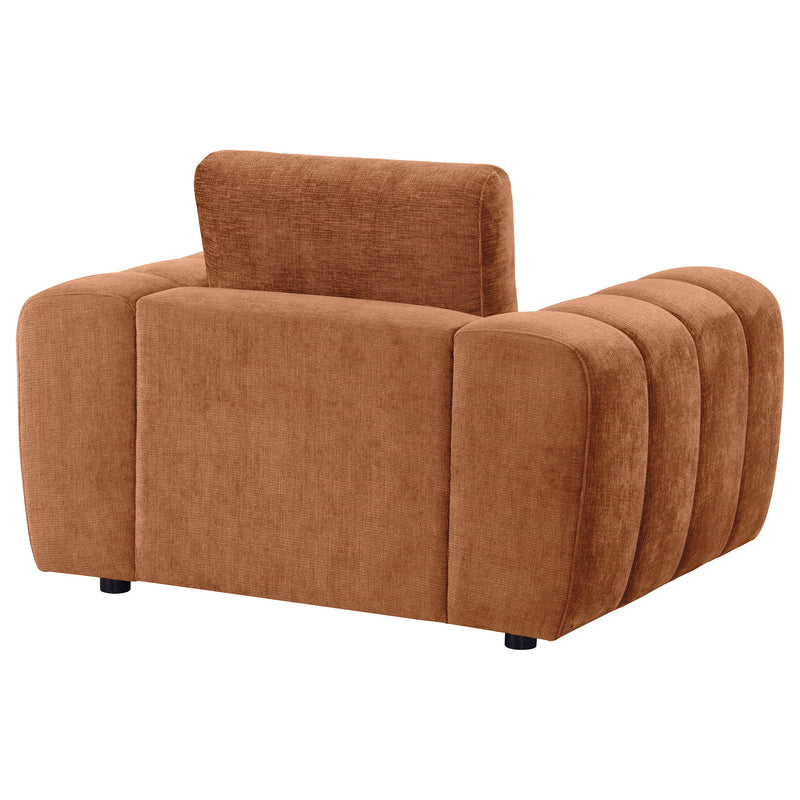 Sillón tapizado en chenilla Burnett