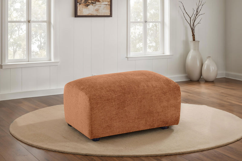 Burnett Chenille Upholstered Ottoman