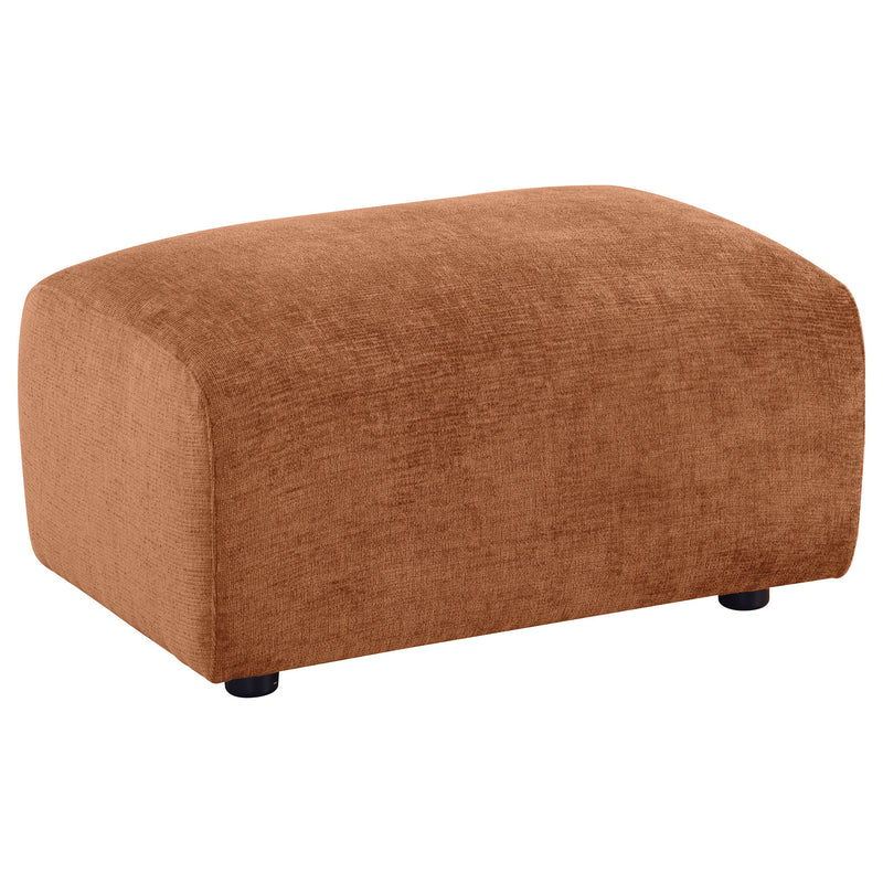 Burnett Chenille Upholstered Ottoman