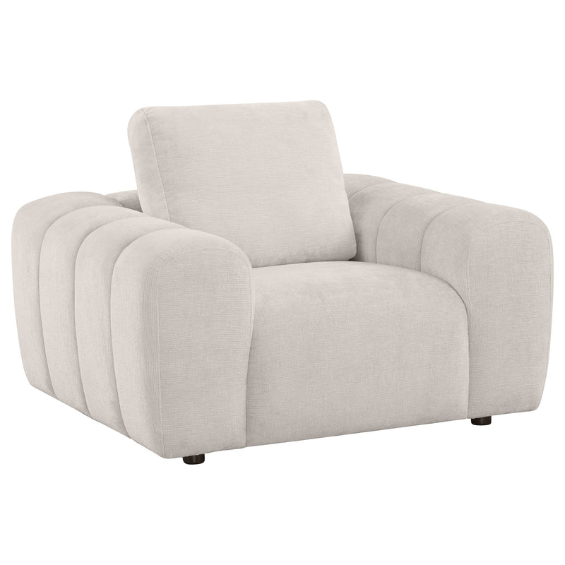 Sillón tapizado en chenilla Burnett