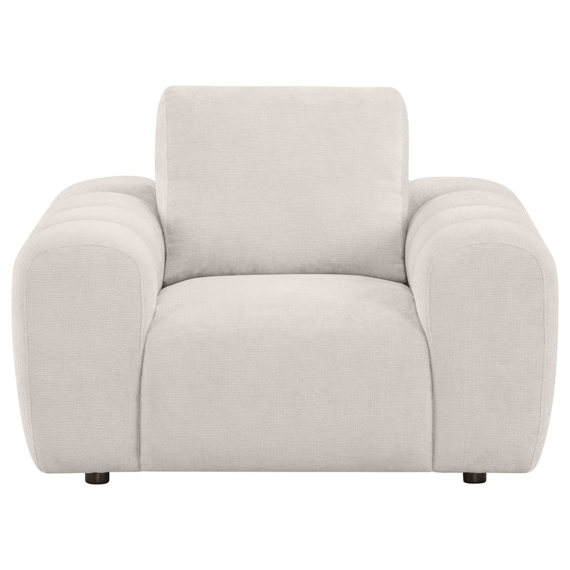Sillón tapizado en chenilla Burnett