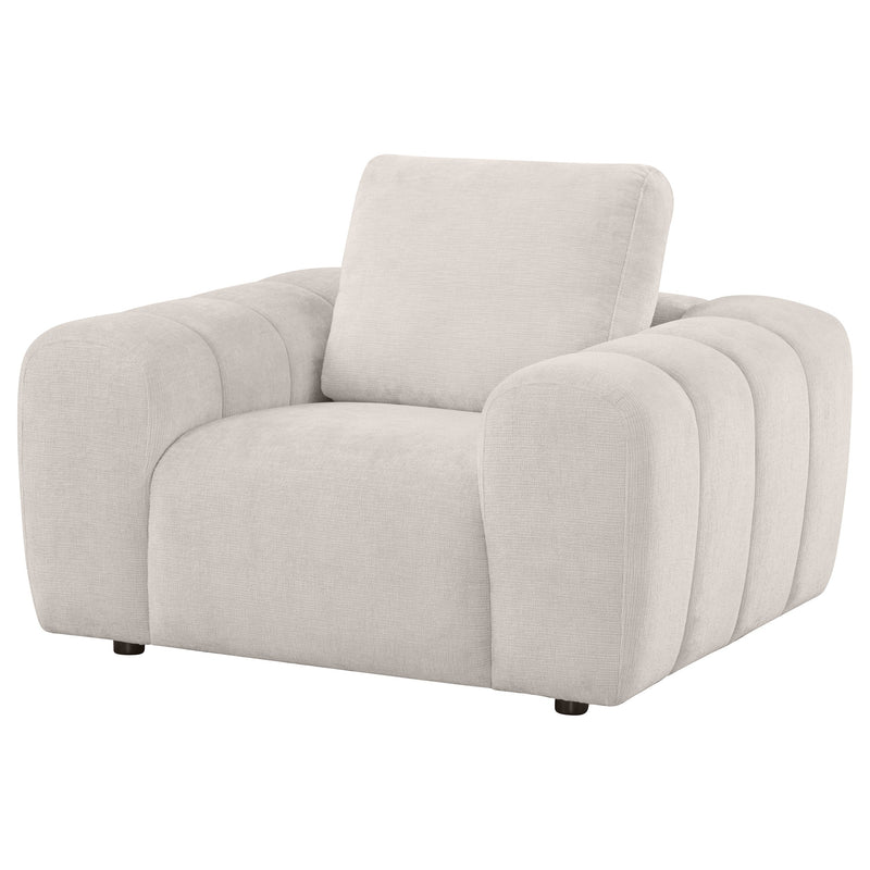 Sillón tapizado en chenilla Burnett