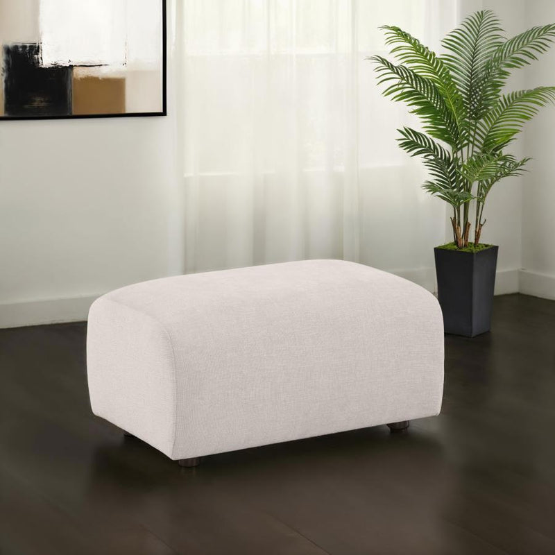 Burnett Chenille Upholstered Ottoman