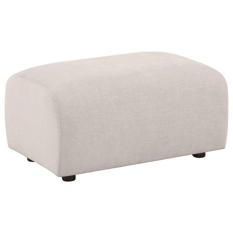 Burnett Chenille Upholstered Ottoman