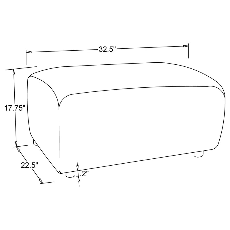 Burnett Chenille Upholstered Ottoman