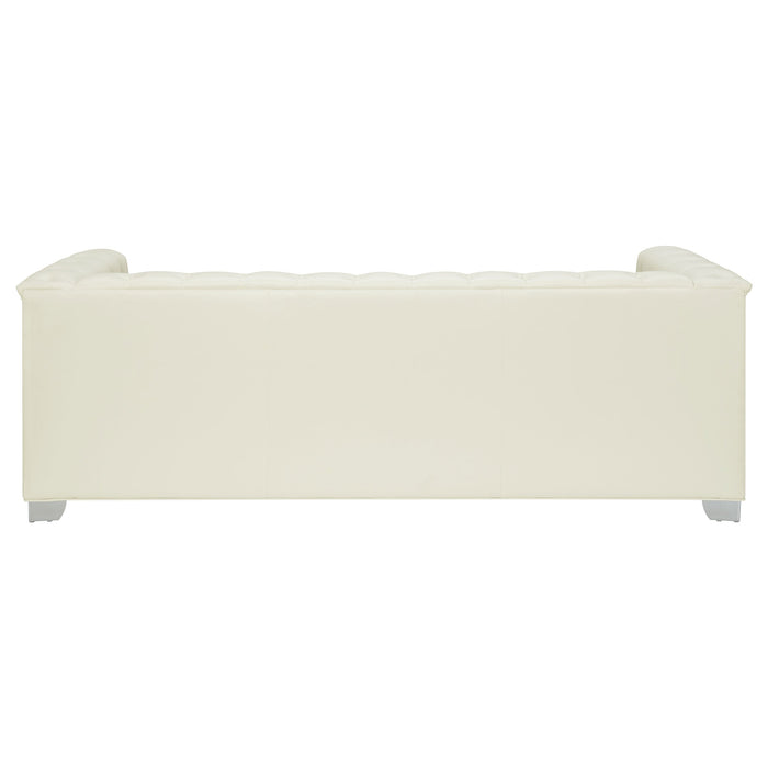 Chaviano Tufted Upholstered Sofa Pearl White