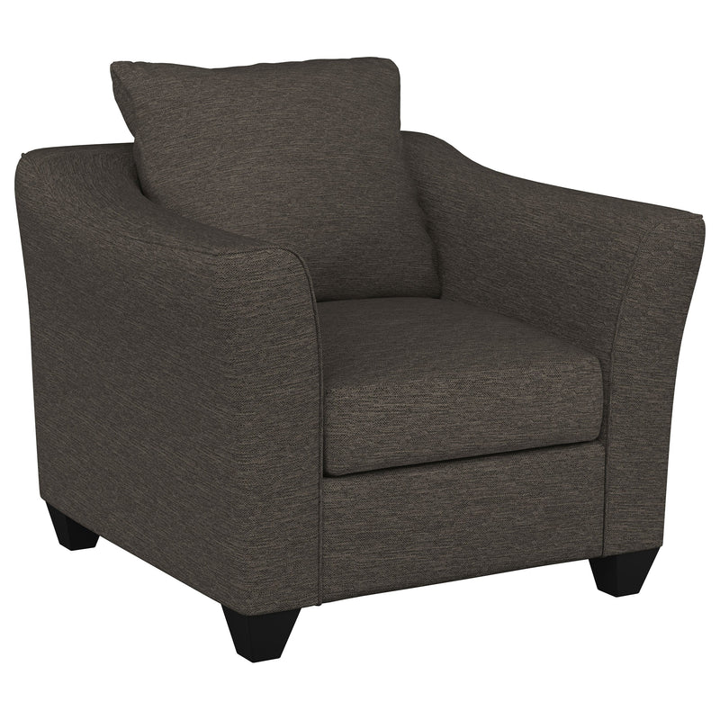 Sillón decorativo Salizar con brazos acampanados y tapizados