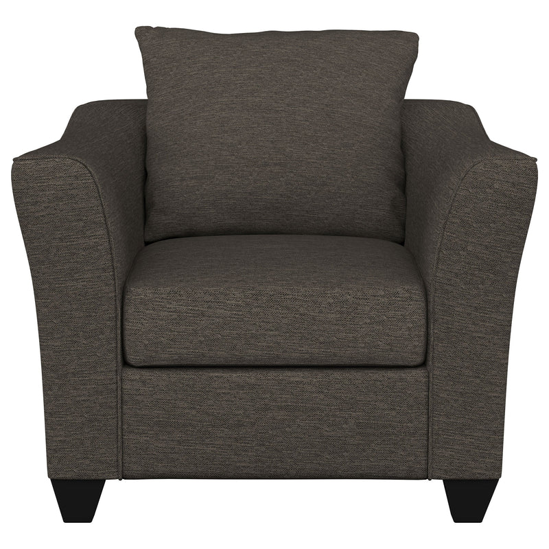 Sillón decorativo Salizar con brazos acampanados y tapizados