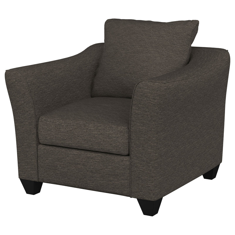 Sillón decorativo Salizar con brazos acampanados y tapizados
