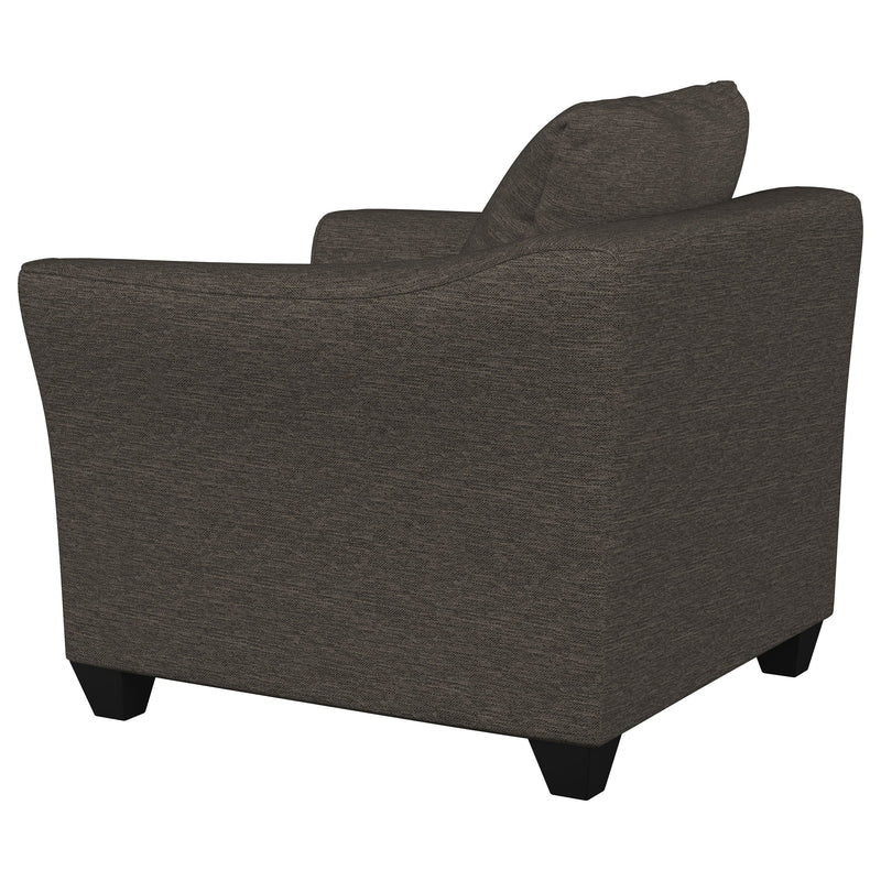 Sillón decorativo Salizar con brazos acampanados y tapizados
