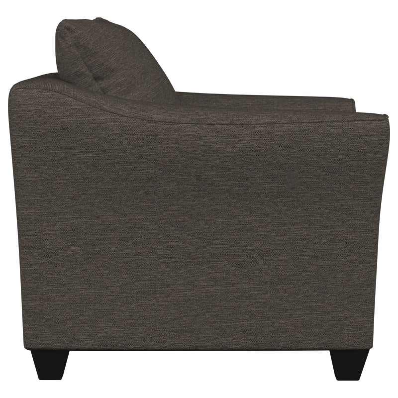 Sillón decorativo Salizar con brazos acampanados y tapizados