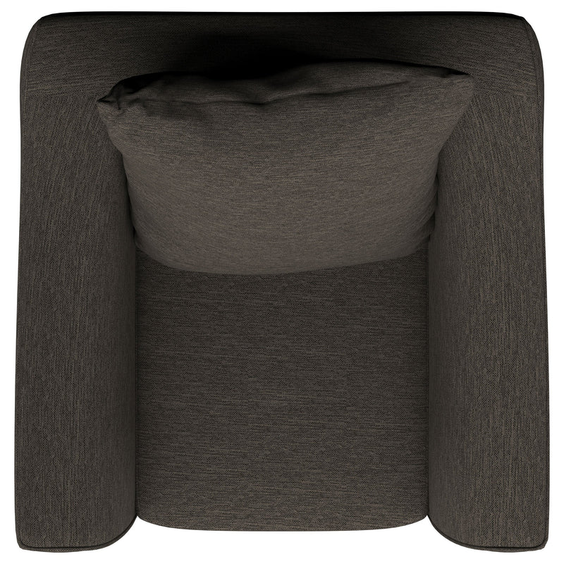 Sillón decorativo Salizar con brazos acampanados y tapizados