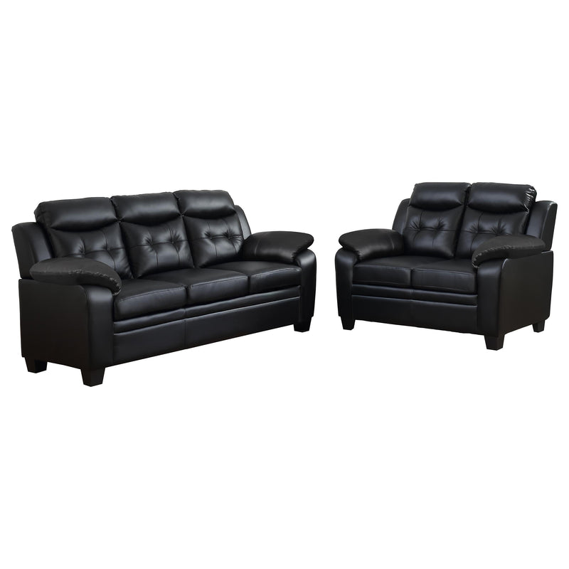 Finley Upholstered Padded Arm Tufted Sofa Set
