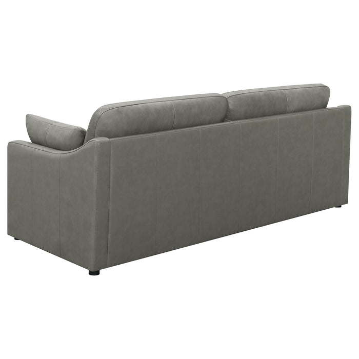 Grayson 2-piece Sloped Arm Upholstered Living Room Set Grey