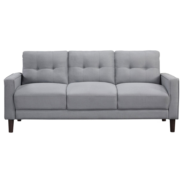 Bowen Upholstered Track Arms Tufted Sofa Grey