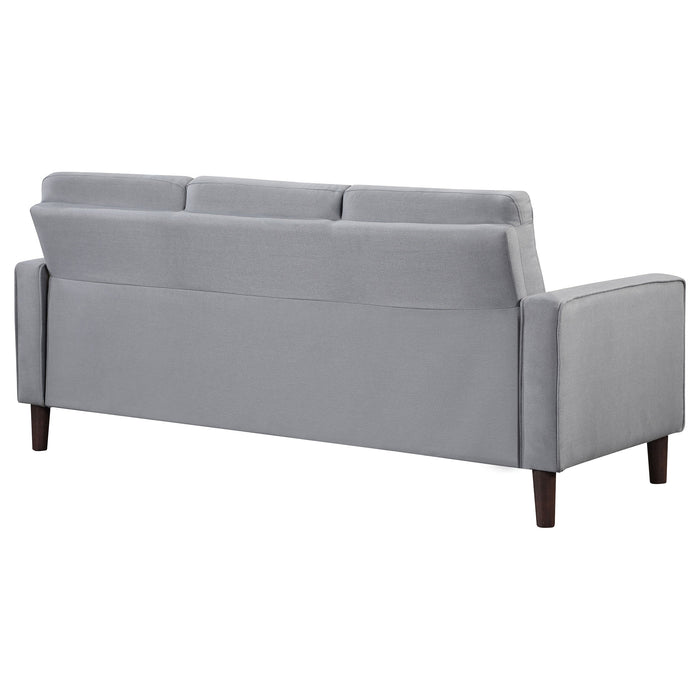 Bowen Upholstered Track Arms Tufted Sofa Grey