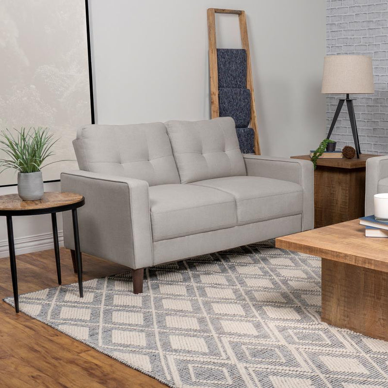 Bowen Upholstered Track Arm Tufted Loveseat