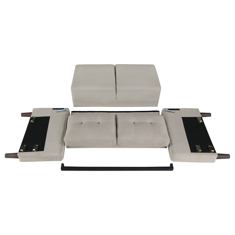 Bowen Upholstered Track Arm Tufted Loveseat