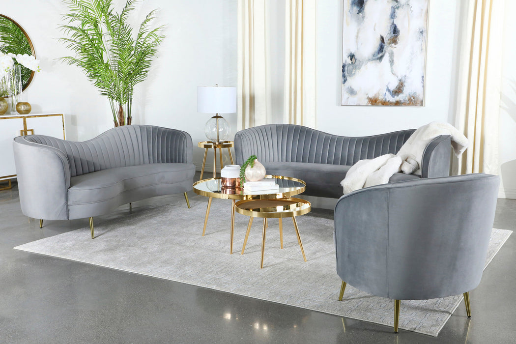 Sophia Upholstered Channel Tufted Sofa