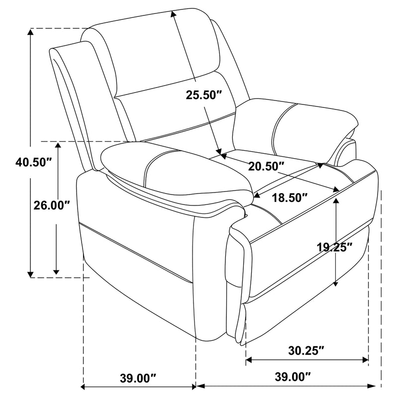 Sillón acentuado Ellington tapizado con brazos acolchados, marrón oscuro