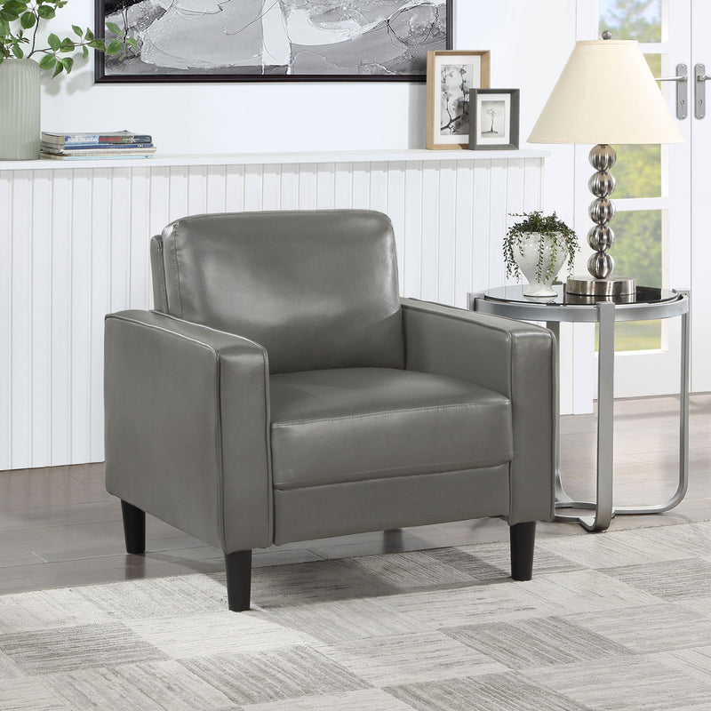 Sillón decorativo Ruth con reposabrazos tapizados