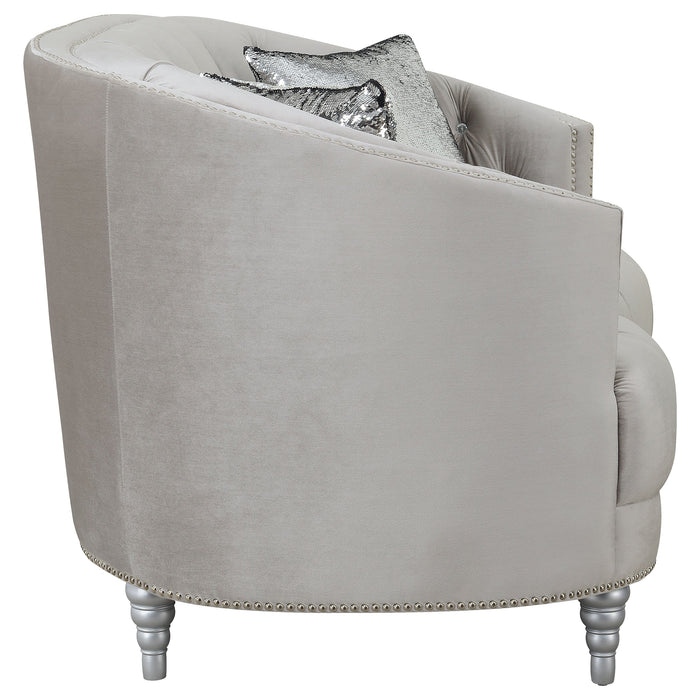 Avonlea Sloped Arm Tufted Loveseat Grey