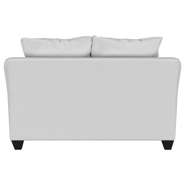 Salizar Upholstered Flared Arm Loveseat Charcoal Grey