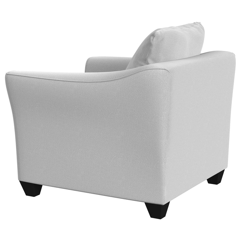 Sillón decorativo Salizar con brazos acampanados y tapizados