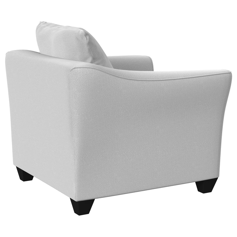 Sillón decorativo Salizar con brazos acampanados y tapizados