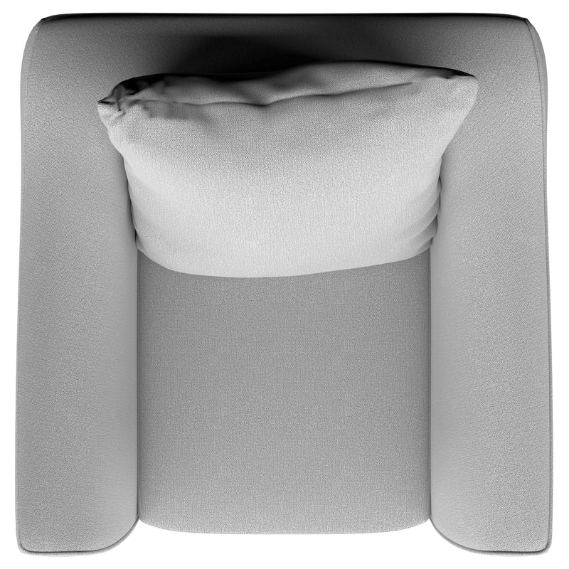 Sillón decorativo Salizar con brazos acampanados y tapizados