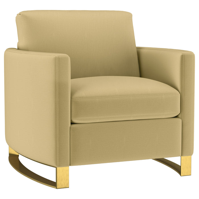 Corliss Upholstered Curved Track Arm Chair