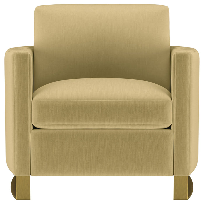 Corliss Upholstered Curved Track Arm Chair