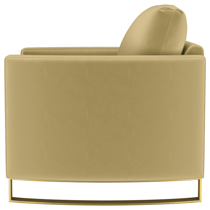 Corliss Upholstered Curved Track Arm Chair