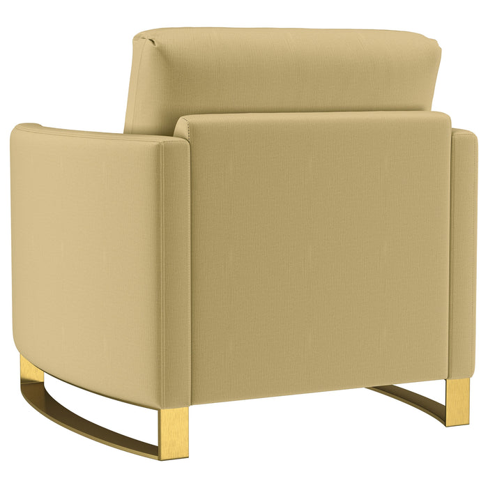 Corliss Upholstered Curved Track Arm Chair