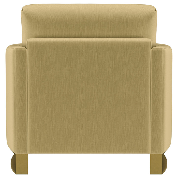 Corliss Upholstered Curved Track Arm Chair