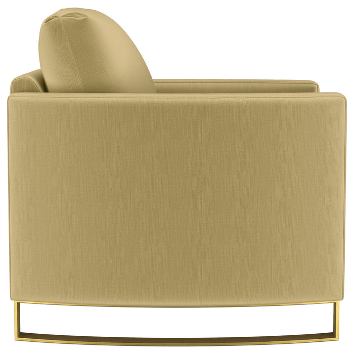 Corliss Upholstered Curved Track Arm Chair