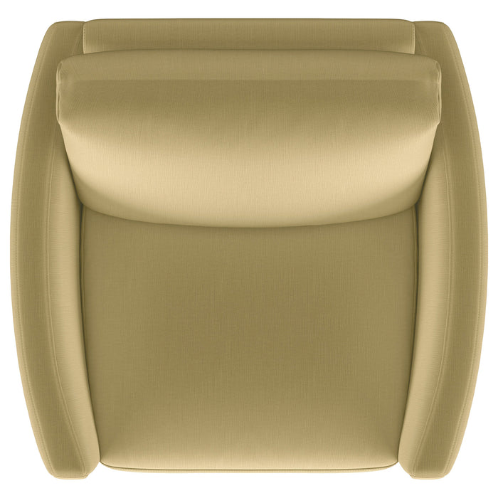 Corliss Upholstered Curved Track Arm Chair