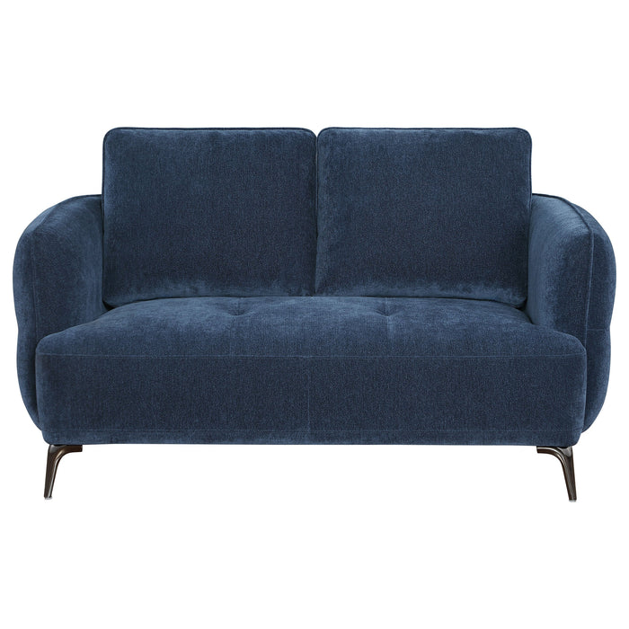 Lively  Chenille Upholstered Sofa Set Blue