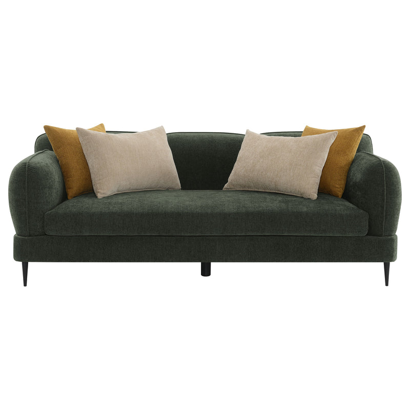 Jade Chenille Upholstered Sculpted Track Arm Sofa
